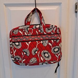 Vera Bradley Deco Daisy Red Black White Quilted Floral Bible Carrier Book Bag